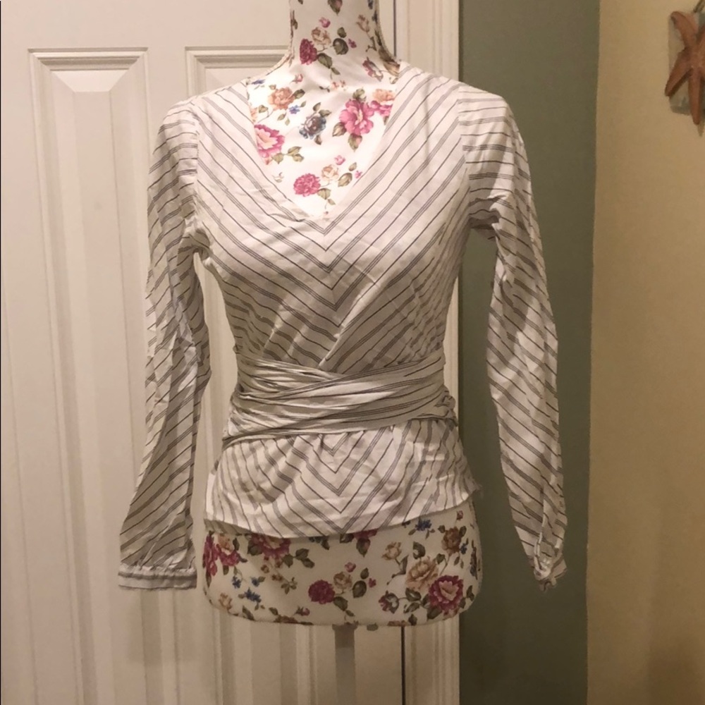 Anthropologie tie blouse size xs
